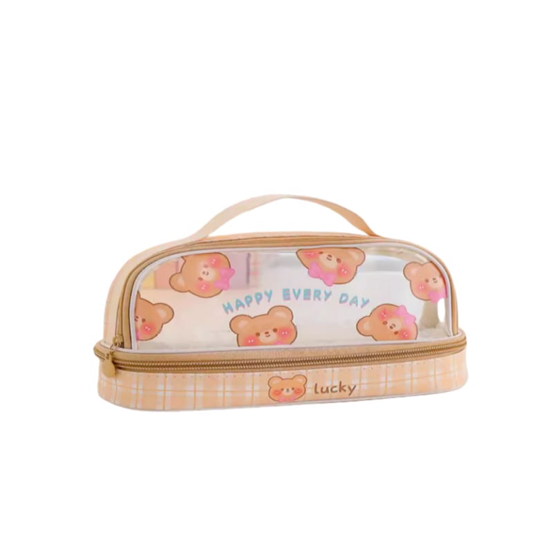 Penar pentru creioane - Material PU - Unisex - Stil coreean - Model 2018