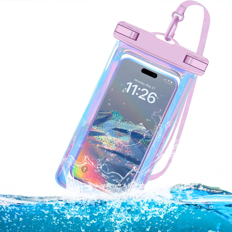 Husă impermeabilă pentru telefon | Material plastic, Utilizare generală, pentru activități în aer liber, potrivită pentru scufundări, plajă și pescuit