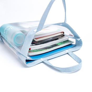 Geantă de organizare a materiilor din plasă de nylon Yifa – închidere snap-on, design simplu, pentru elevi de învățământ primar și gimnazial