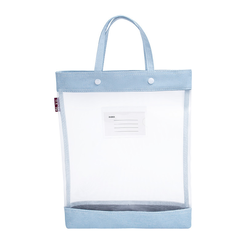 Geantă de organizare a materiilor din plasă de nylon Yifa – închidere snap-on, design simplu, pentru elevi de învățământ primar și gimnazial