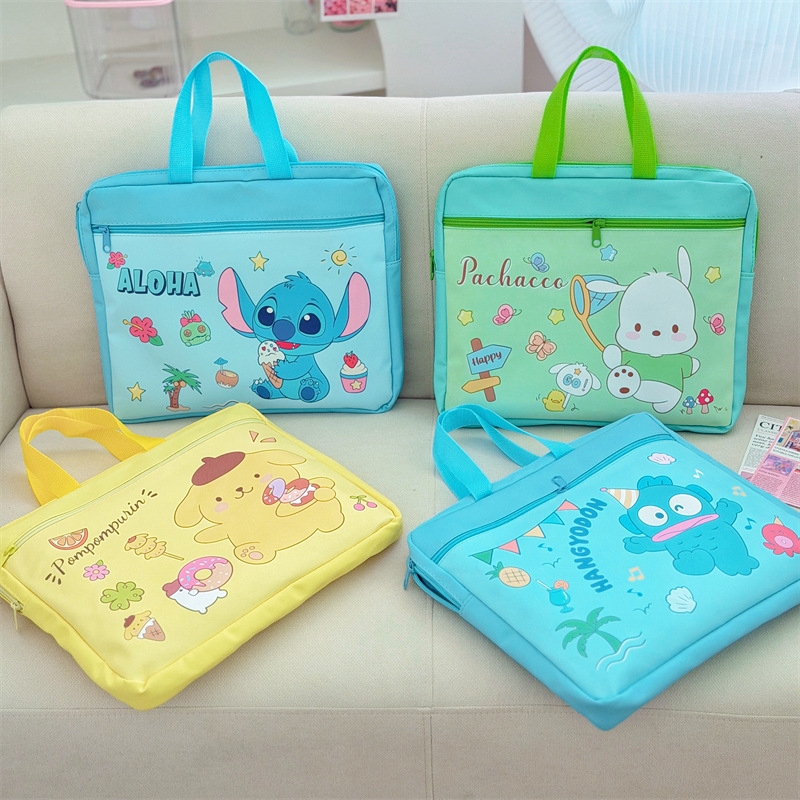 Детска чанта за учебници с цип, карикатурен дизайн, Oxford плат