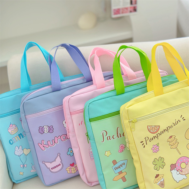 Детска чанта за учебници с цип, карикатурен дизайн, Oxford плат