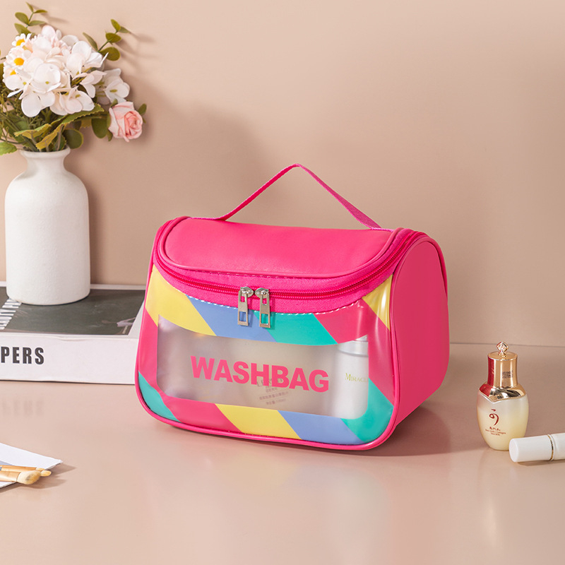 Geantă cosmetică PVC cilindrică Shiguang - organizator de călătorie multifuncțional pentru machiaj