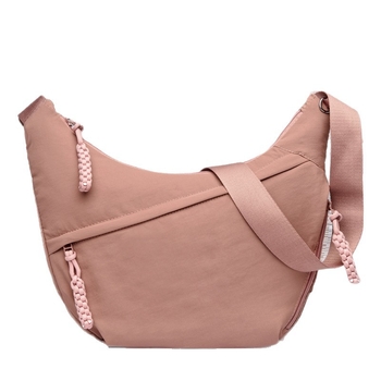 Crossbody torba u urbanom stilu, najlon, dumpling oblik, zatvarač, jesen 2025