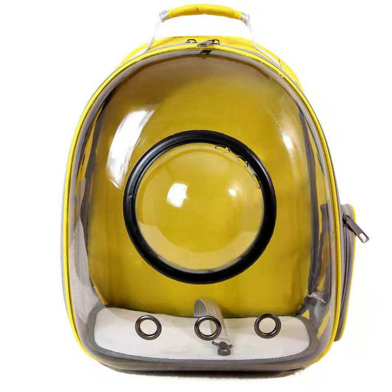 Geantă de transport pentru pisici, design capsulă spațială, respirabilă, carcasă rigidă, material PC + Oxford, capacitate mare