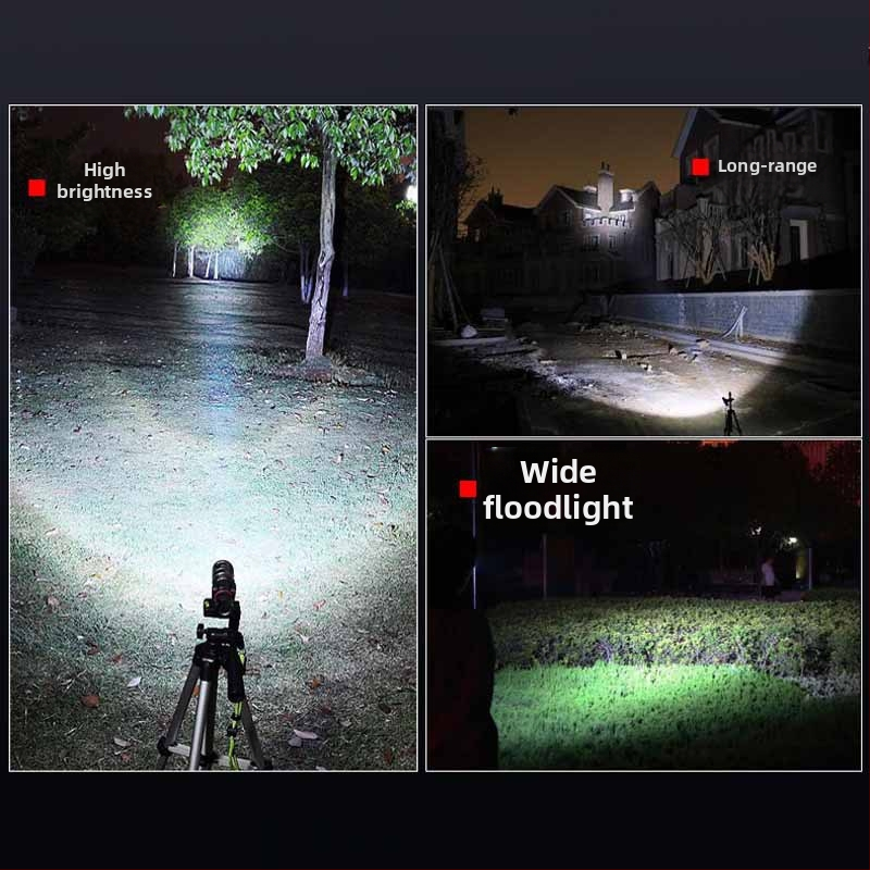 Telekopni LED svjetiljka XHP50, tijelo od aluminijske legure, USB punjenje, prikaz napajanja, 360° rotacija