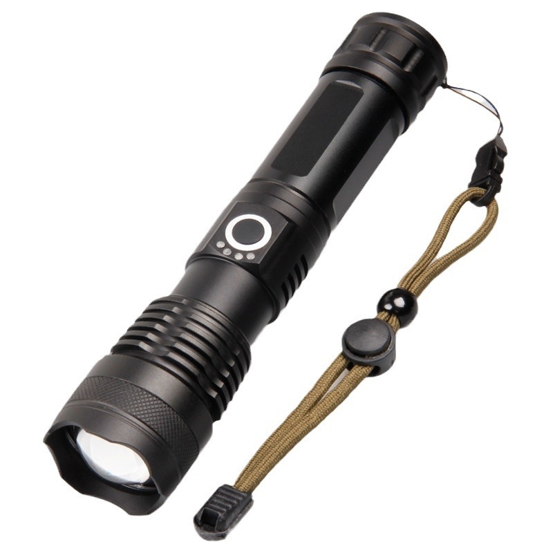 Telekopni LED svjetiljka XHP50, tijelo od aluminijske legure, USB punjenje, prikaz napajanja, 360° rotacija
