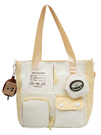 Geantă crossbody pentru fete, stil japonez inspirat de colegiu, capacitate mare (nylon; impermeabilă; model cu litere)