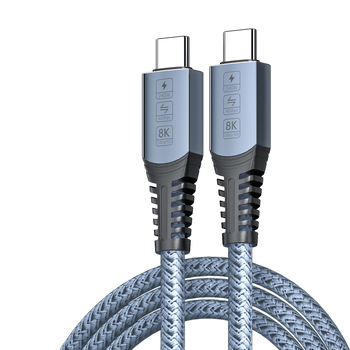 USB4 potpuno funkcionalan dvostruki USB-C kabel za podatke, 40Gbps, kompatibilan s Thunderbolt 4/3, PD 240W brzo punjenje, 8K prikazni kabel