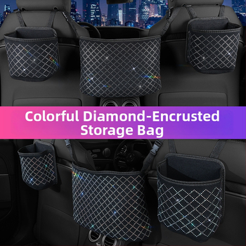 Taška na skladovanie medzi stredovým sedadlom v aute, visací dizajn, polyester materiál, univerzálne použitie, tlač loga k dispozícii