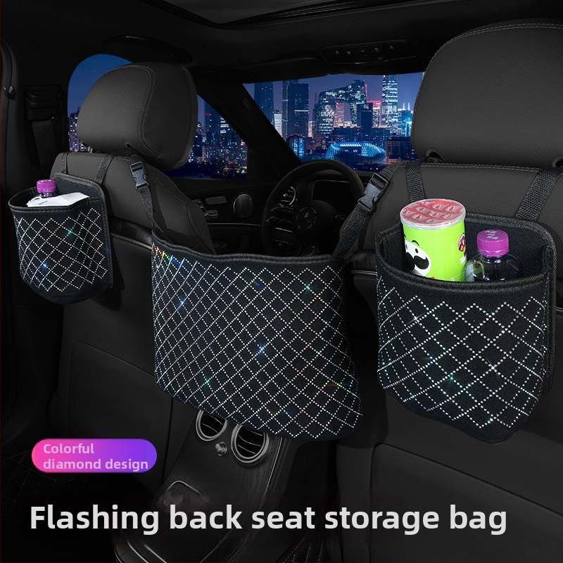 Taška na skladovanie medzi stredovým sedadlom v aute, visací dizajn, polyester materiál, univerzálne použitie, tlač loga k dispozícii