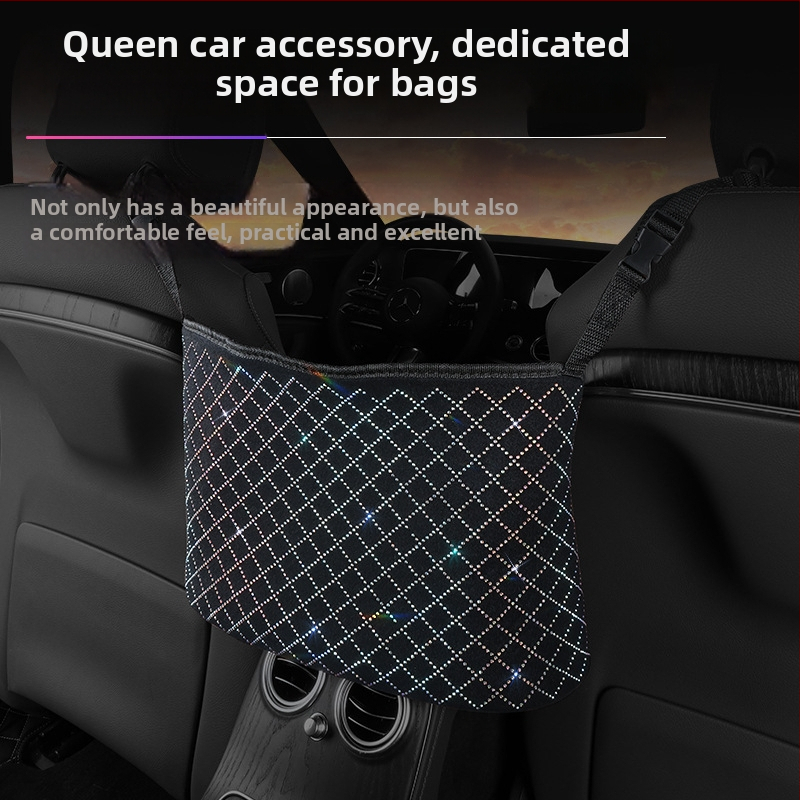 Taška na skladovanie medzi stredovým sedadlom v aute, visací dizajn, polyester materiál, univerzálne použitie, tlač loga k dispozícii