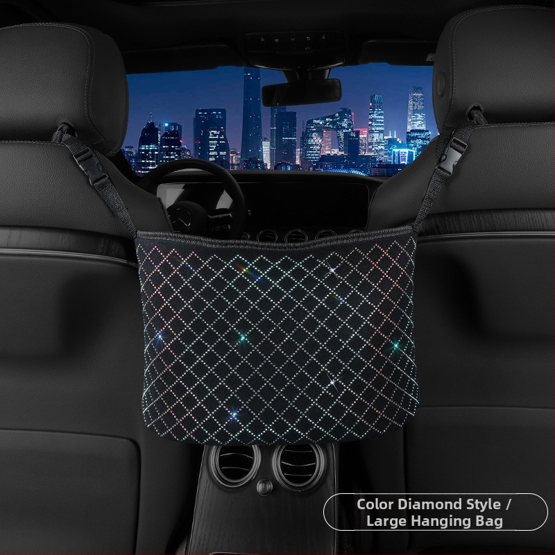 Taška na skladovanie medzi stredovým sedadlom v aute, visací dizajn, polyester materiál, univerzálne použitie, tlač loga k dispozícii