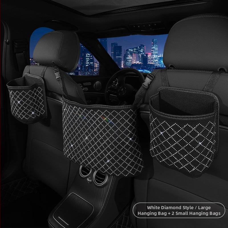 Taška na skladovanie medzi stredovým sedadlom v aute, visací dizajn, polyester materiál, univerzálne použitie, tlač loga k dispozícii