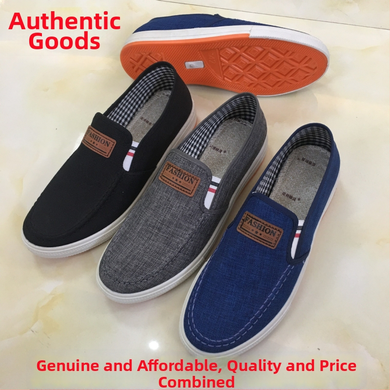 Vīriešu ikdienas platnene kurpes, virsējā daļa no auduma, apaļa purngala, zems potītes līmenis, injekcijas veidota zole, 100% kokvilnas iekšējā zole