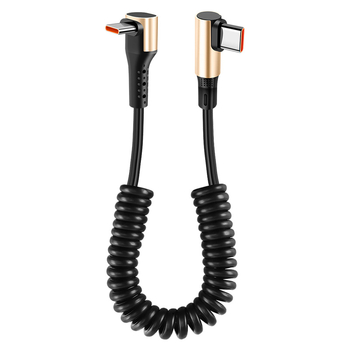 240W dvostruki Type-C kabel za podatke s oprugom, brzo punjenje, univerzalno za telefone, tablete i dronove