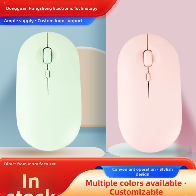 Bezdrôtová myš s 2.4G + Bluetooth pripojením, 1600dpi, 4 tlačidlá, nabíjateľná, ergonomická