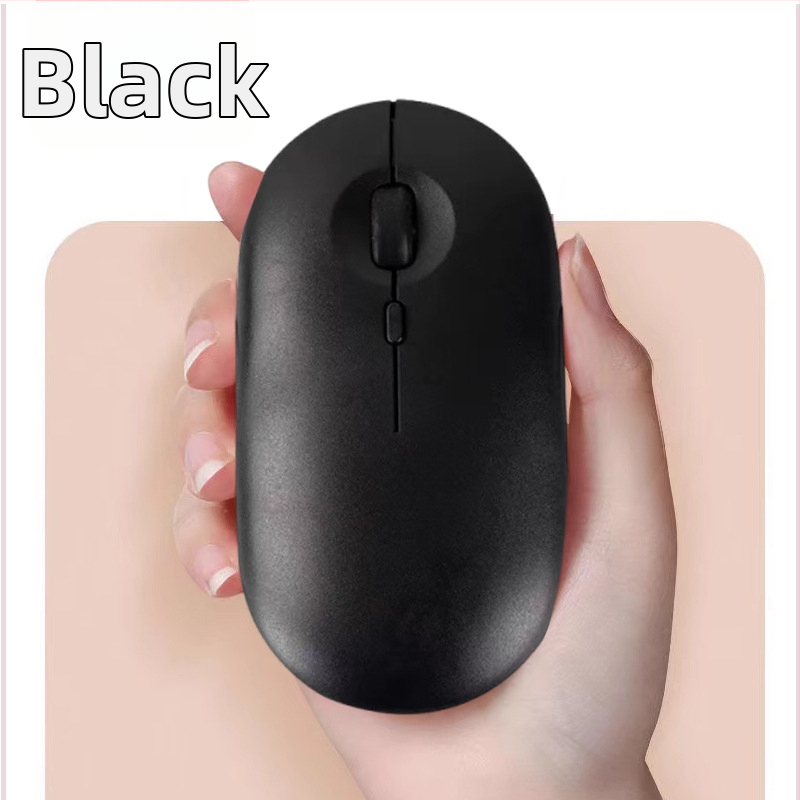 Bezdrôtová myš s 2.4G + Bluetooth pripojením, 1600dpi, 4 tlačidlá, nabíjateľná, ergonomická