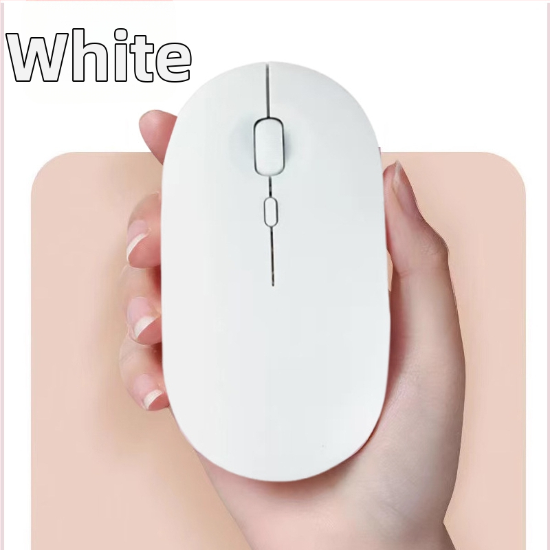 Bezdrôtová myš s 2.4G + Bluetooth pripojením, 1600dpi, 4 tlačidlá, nabíjateľná, ergonomická