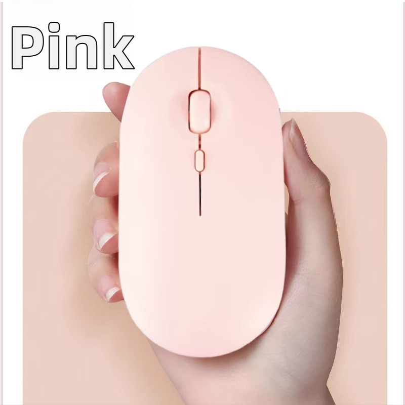 Bezdrôtová myš s 2.4G + Bluetooth pripojením, 1600dpi, 4 tlačidlá, nabíjateľná, ergonomická