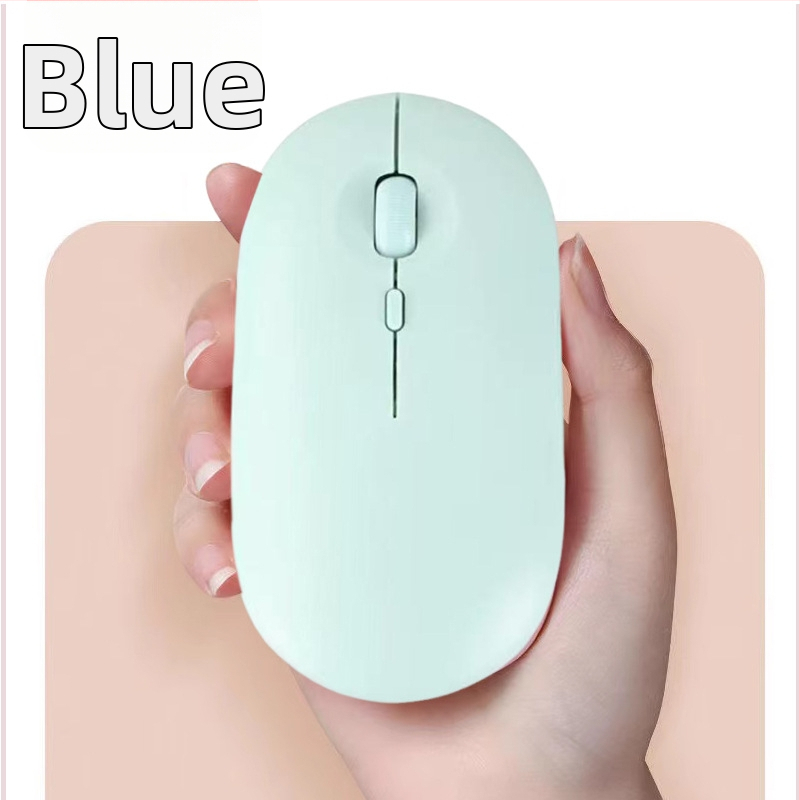 Bezdrôtová myš s 2.4G + Bluetooth pripojením, 1600dpi, 4 tlačidlá, nabíjateľná, ergonomická