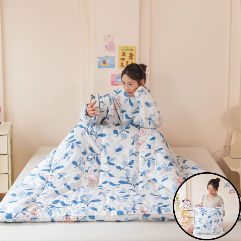 Mulangju одеяло-възглавница - полиестерен калъф, пълнеж от полиестерни влакна, сплайсвана тъкан, модерен минимализъм