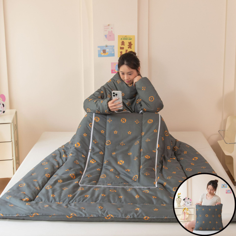 Mulangju одеяло-възглавница - полиестерен калъф, пълнеж от полиестерни влакна, сплайсвана тъкан, модерен минимализъм