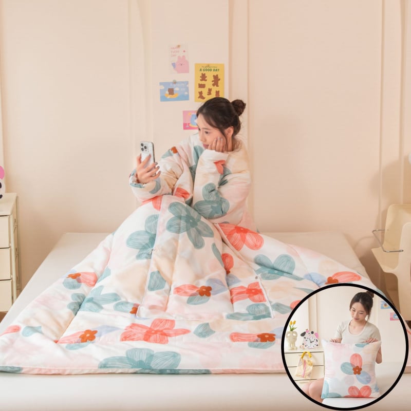 Mulangju одеяло-възглавница - полиестерен калъф, пълнеж от полиестерни влакна, сплайсвана тъкан, модерен минимализъм