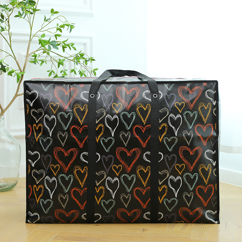 Τσάντα αποθήκευσης αποσκευών, μη υφαντό ύφασμα με επίστρωση, χωρητικότητα 56–75 L, αδιάβροχη και ανθεκτική στη φθορά, καρό μοτίβο