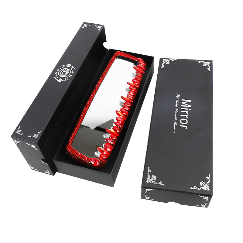 Декоративна капачка за огледало за обратно виждане на автомобил с красиви корейски диамантени акценти, монтаж с клипс, универсално пасване, оригинален стил