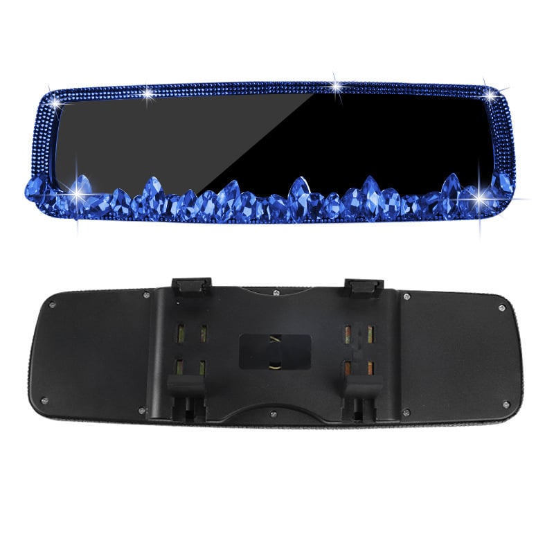 Декоративна капачка за огледало за обратно виждане на автомобил с красиви корейски диамантени акценти, монтаж с клипс, универсално пасване, оригинален стил