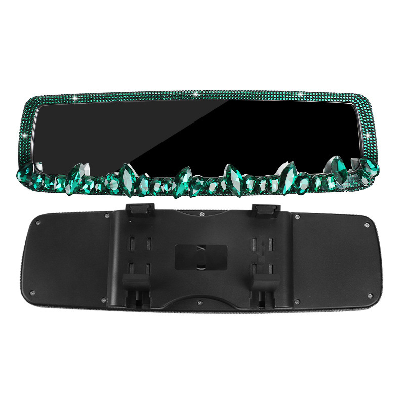 Декоративна капачка за огледало за обратно виждане на автомобил с красиви корейски диамантени акценти, монтаж с клипс, универсално пасване, оригинален стил