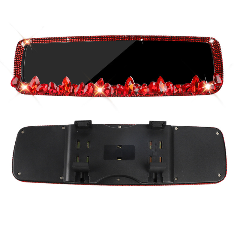 Декоративна капачка за огледало за обратно виждане на автомобил с красиви корейски диамантени акценти, монтаж с клипс, универсално пасване, оригинален стил