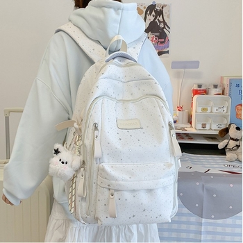 Rucsac gimnaziu unisex, Material compozit, Curea cu pernă de aer, Stil campus tineret, Potrivit pentru gimnaziu