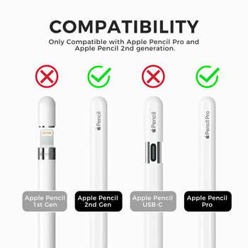 Σιλικονούχα προστατευτική θήκη για Apple Pencil Pro & 2η Γενιά – Ανθεκτικό σε κραδασμούς, Αντοχή στη φθορά, Ανθεκτικό στις πτώσεις, Κατασκευή με θερμική καμπύλωση