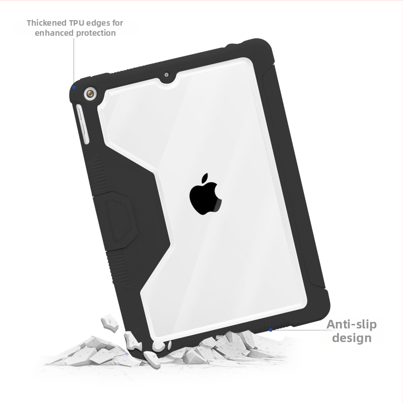 Puzdro pre iPad s magnetickým stojanom, odolné voči pádu, proti otlačkom prstov, funkcia spánku, materiál PC+TPU+PU
