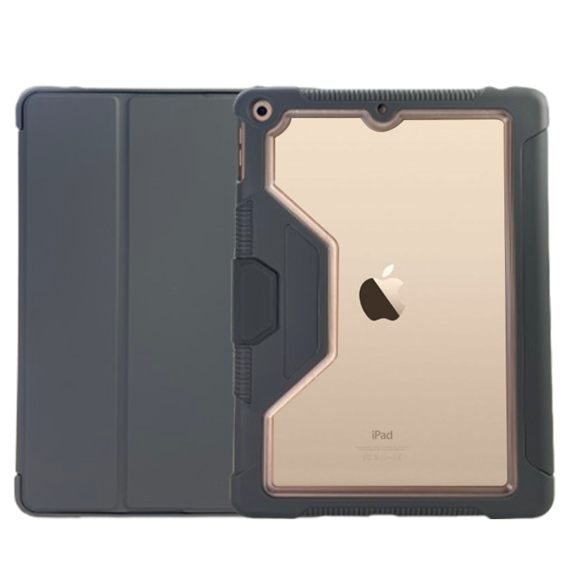 Carcasă din piele pentru iPad cu suport magnetic, anti-cadere, anti-amprentă, funcție de somn, material PC+TPU+PU