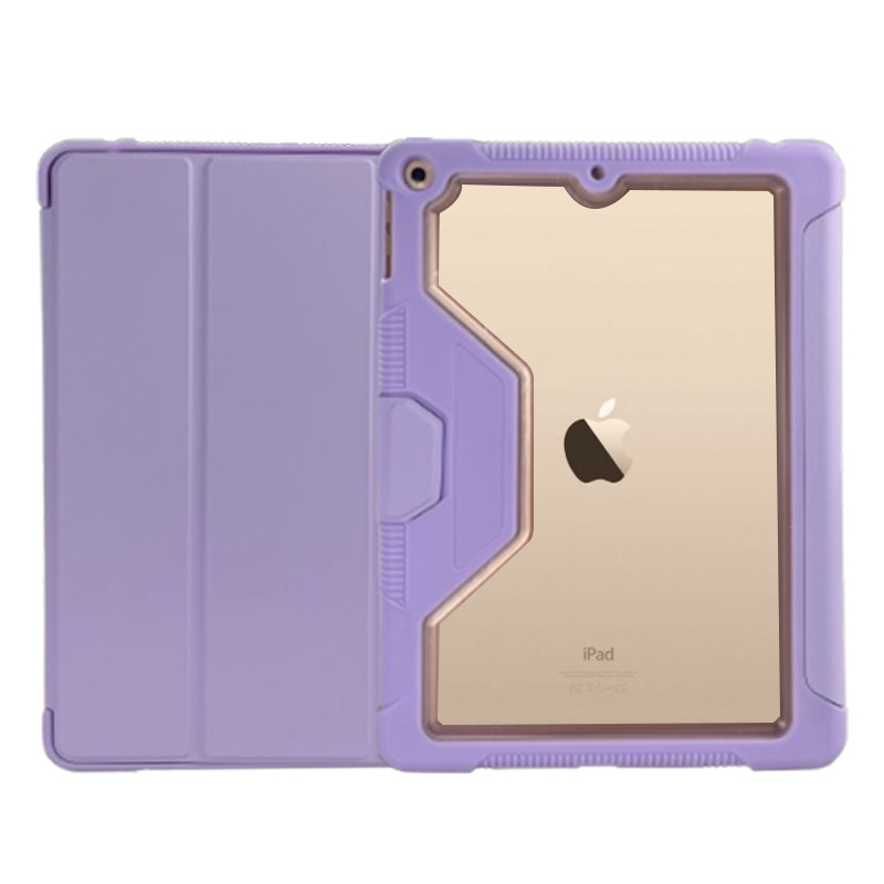 Carcasă din piele pentru iPad cu suport magnetic, anti-cadere, anti-amprentă, funcție de somn, material PC+TPU+PU