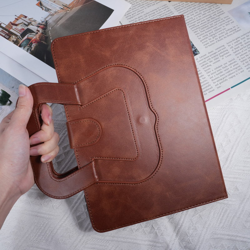 Carcasă de protecție pentru iPad Pro, TPU+piele, cu suport și slot pentru carduri, rezistentă la șocuri, realizată manual (Material: TPU+piele; Suport; Slot pentru carduri; Rezistență la șocuri; Realizată manual)