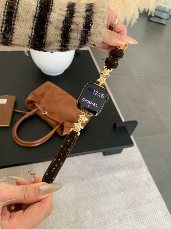 Corduroy narukvica s kapljicom bisera i zvjezdicom za Apple Watch