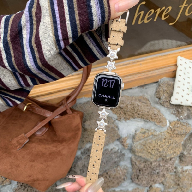 Corduroy narukvica s kapljicom bisera i zvjezdicom za Apple Watch