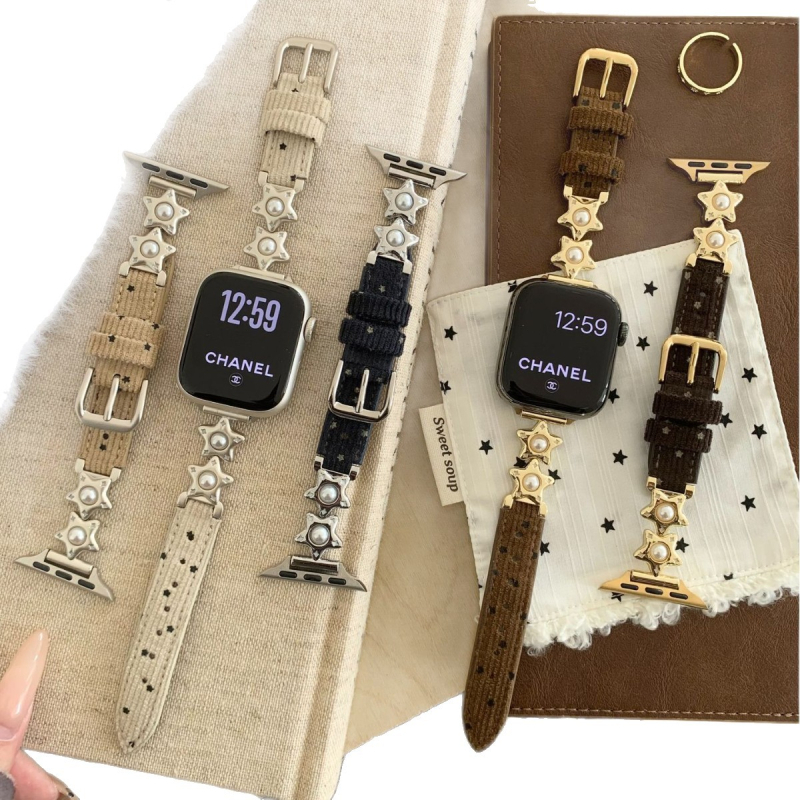 Corduroy narukvica s kapljicom bisera i zvjezdicom za Apple Watch