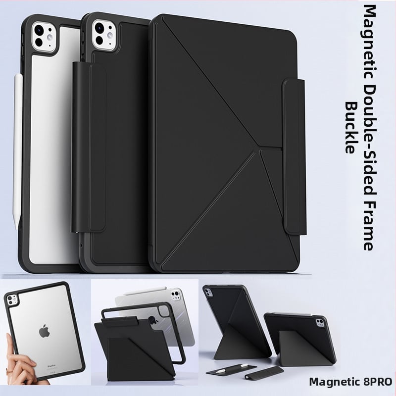 PU kožené puzdro s magnetickým zapínaním a nastaviteľnou oporou pre iPad Air 13, iPad Pro 11 a iPad 11