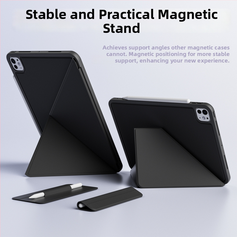 PU kožené puzdro s magnetickým zapínaním a nastaviteľnou oporou pre iPad Air 13, iPad Pro 11 a iPad 11