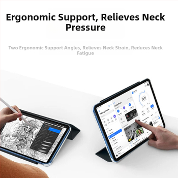 Ochranný obal pre iPad Air 7/6 – dvojdielny TPU kryt s magnetickým klipom, proti pádu a ohýbaniu, funkcia spánku