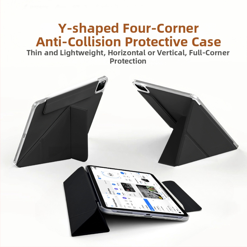 Ochranný obal pre iPad Air 7/6 – dvojdielny TPU kryt s magnetickým klipom, proti pádu a ohýbaniu, funkcia spánku