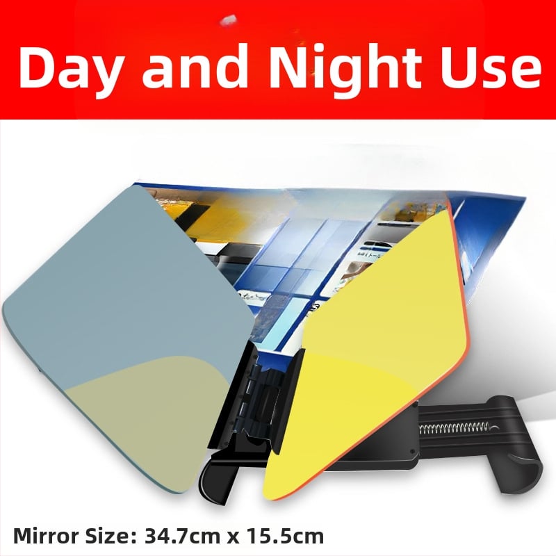 Антибляк огледало за кола, монтаж с лепило, универсално пасване, прост стил