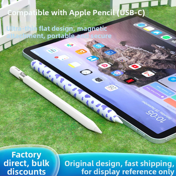 Silikónový ochranný kryt pre Apple Pencil 3. generácie (USB-C) – kraví vzor, prenosný dizajn, proti otlačkom prstov, možnosť prispôsobenia