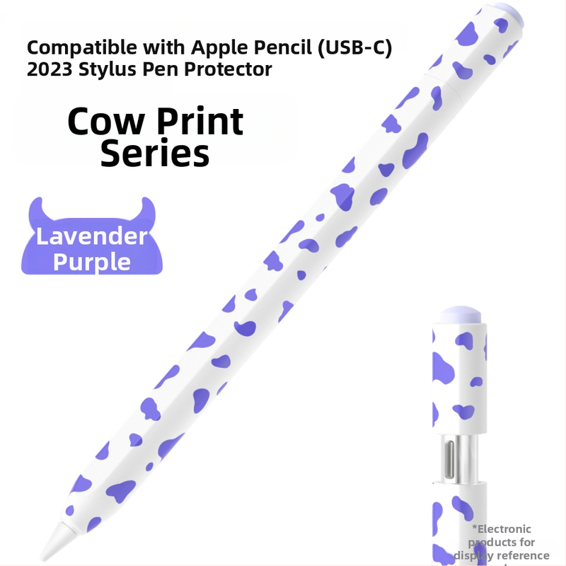 Silikónový ochranný kryt pre Apple Pencil 3. generácie (USB-C) – kraví vzor, prenosný dizajn, proti otlačkom prstov, možnosť prispôsobenia