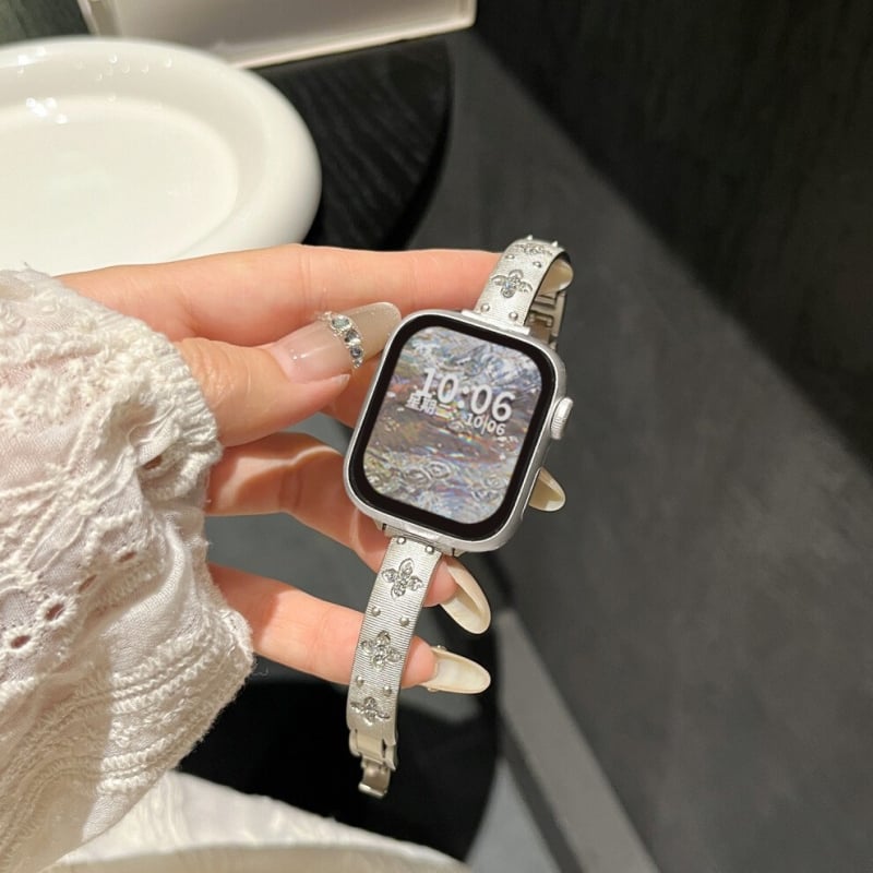 Buccellati-inspirirana metalna narukvica za Apple Watch S10 – ženski metalni kaiš, 38–49 mm